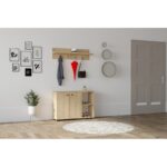 Έπιπλο εισόδου Venom Sapphire Oak μελαμίνη κρεμάστρα 90x30x63εκ ed6866