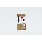 Έπιπλο εισόδου Venom Sapphire Oak μελαμίνη κρεμάστρα 90x30x63εκ ed6866 - Image 4