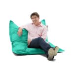 Πουφ Cushion 100x100 αδιάβροχο ύφασμα Turquoise ed6869