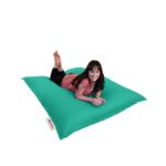 Πουφ Cushion 100x100 αδιάβροχο ύφασμα Turquoise ed6869 - Image 5
