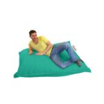 Πουφ Cushion 100x100 αδιάβροχο ύφασμα Turquoise ed6869 - Image 4