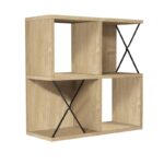 Ραφιέρα τοίχου Extra oak μελαμίνη 60x24cm ed6873 - Image 3