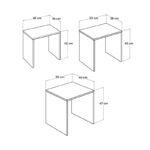 Τραπεζάκι σαλονιού Sesami σετ 2 τεμαχίων μελαμίνη 45x42x36cm ed6877 - Image 2