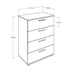 Συρταριέρα Sesami 72x44x93cm μελαμίνη ed6881 - Image 3