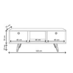 Έπιπλο τηλεόρασης Ada 120x35x50cm μελαμίνη ed6882 - Image 2