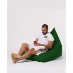 Πουφ Pyramid Big Bed πράσινο αδιάβροχο ύφασμα 145x35cm ed6893 - Image 3