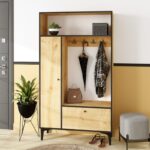 Έπιπλο εισόδου Canopo μελαμίνη 100x35x177cm ed6900