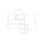 Ράφι τοίχου Lecco Sapphire Oak μελαμίνη 84x20x52cm ed6904 - Image 2