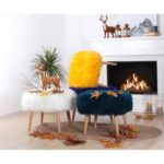 Σκαμπώ Cervo λευκό 50x45x42cm ed6909 - Image 4