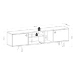 Έπιπλο tv Ewo 160x29 5x50cm μελαμίνη ed6915 - Image 2