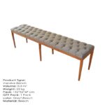 Σκαμπό Vandve γκρι φηγός οξιά 150x45x50εκ ed6916 - Image 2