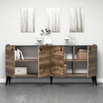 Μπουφέ Famiglia καρυδί χρώμα μελαμίνη 182x41x82 5cm ed691 - Image 2