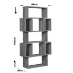 Βιβλιοθήκη Box Oak χρώμα μελαμίνη 84x30x160cm ed6921 - Image 2