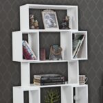 Βιβλιοθήκη Box άσπρο χρώμα μελαμίνη 84x30x160cm ed6922 - Image 5