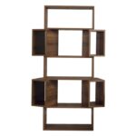 Βιβλιοθήκη Box καρυδί χρώμα μελαμίνη 84x30x160cm ed6923 - Image 3