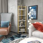 Ραφιέρα Remo χρυσή μελαμίνη 30 5x33x160cm ed6930 - Image 5