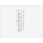 Ραφιέρα Remo χρυσή μελαμίνη 30 5x33x160cm ed6930 - Image 2