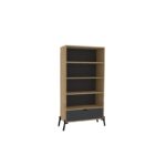 Βιβλιοθήκη Numana Sapphire δρυς ανθρακί μελαμίνη 83 6x30x160εκ ed6935 - Image 4