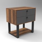 Συρτάρι γραφείου Firma καρυδί ανθρακί μελαμίνη 80x52x85εκ ed6941