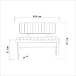 Τραπεζαρία Vina 5 τεμάχια soho άσπρη μελαμίνη 129x75x80cm ed694 - Image 3