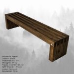 Σκαμπό Delem καρυδί πεύκο 130x33x39εκ ed6954