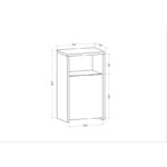 Κομοδίνο Vuoto oak χρώμα μελαμίνη 36x25 3x61 4cm ed6963 - Image 2