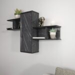 Ράφι τοίχου Olida μαύρη μελαμίνη 118 6x35x51 8cm ed6981 - Image 4