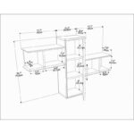 Ράφι τοίχου Olida μαύρη μελαμίνη 118 6x35x51 8cm ed6981 - Image 2
