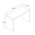 Γραφείο Vorrei oak χρώμα μελαμίνη 120x51 5x75cm ed7023 - Image 2