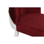 Σετ καρέκλες 4 τεμάχια Nova κόκκινο άσπρο χρώμα ύφασμα ξύλο 50x49x90cm ed7029 - Image 4