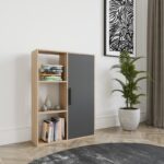 Βιβλιοθήκη Patrick δρυς ανθρακί μελαμίνη 90x25x123 6εκ ed7033 - Image 4