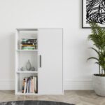 Βιβλιοθήκη Patrick άσπρη μελαμίνη 90x25x123 6cm ed7034