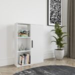 Βιβλιοθήκη Patrick άσπρη μελαμίνη 90x25x123 6cm ed7034 - Image 4