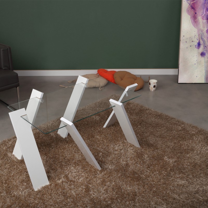 7039_0-800x800 Τραπέζι σαλονιού Roman Maxi άσπρο μελαμίνη επιφάνεια γυάλι 92x57x41εκ ed7039 - Image 1