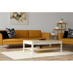 Τραπέζι σαλονιού Moli Sapphire άσπρο μελαμίνη 100x60x35εκ ed7045