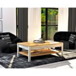 Τραπέζι σαλονιού Moli Sapphire άσπρο μελαμίνη 100x60x35εκ ed7045 - Image 3