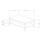 Τραπέζι σαλονιού Moli Sapphire άσπρο μελαμίνη 100x60x35εκ ed7045 - Image 2