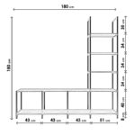 Έπιπλο τηλεόρασης Anvers μελαμίνη 180x180x50cm ed7054 - Image 2