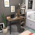 Γραφείο Molto καρυδί χρώμα μελαμίνη 133x55x146 4cm ed7056 - Image 5