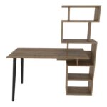 Γραφείο Molto καρυδί χρώμα μελαμίνη 133x55x146 4cm ed7056 - Image 3