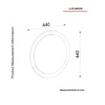 Καθρέφτης Luis μελαμίνη 44x44cm ed7064 - Image 2