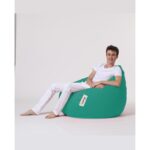 Πουφ Premium XXL Turquoise αδιάβροχο ύφασμα 115x39cm ed7070 - Image 2