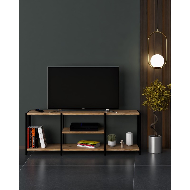 7079_0-800x800 Έπιπλο tv Nina μαύρο χρώμα μέταλλο 124x26x46cm ed7079 - Image 1