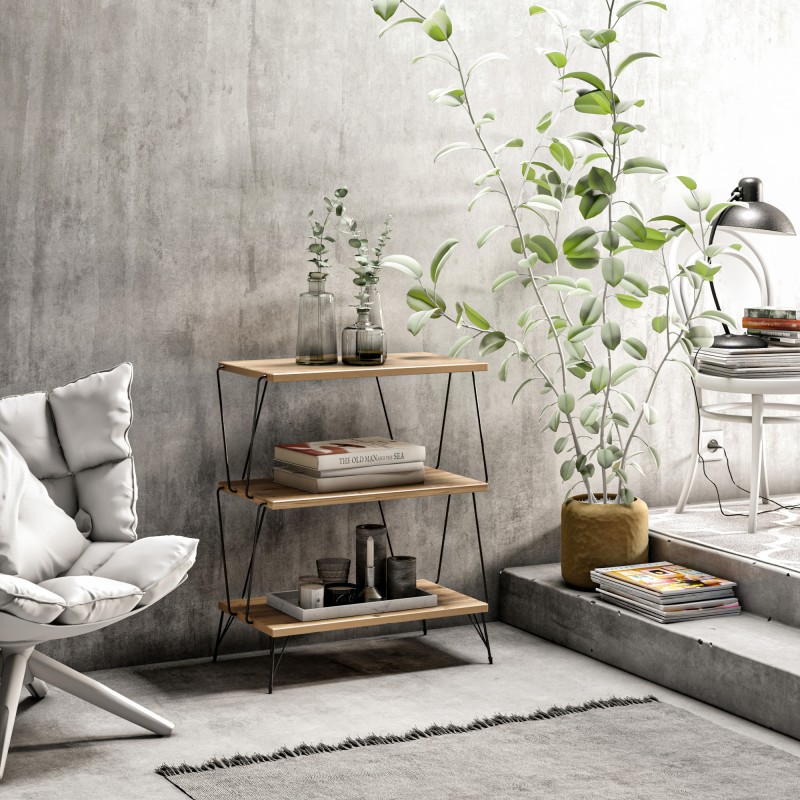 707_0-800x800 Βοηθητικό τραπέζι σαλονιού Laza Pine μελαμίνη 48x31x75cm ed707 - Image 1