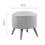 Σκαμπώ Buena 45x43cm μουσταρδί ed7087 - Image 2