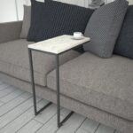 Βοηθητικό τραπέζι Calais λευκό Marble 46x26x62cm ed7104