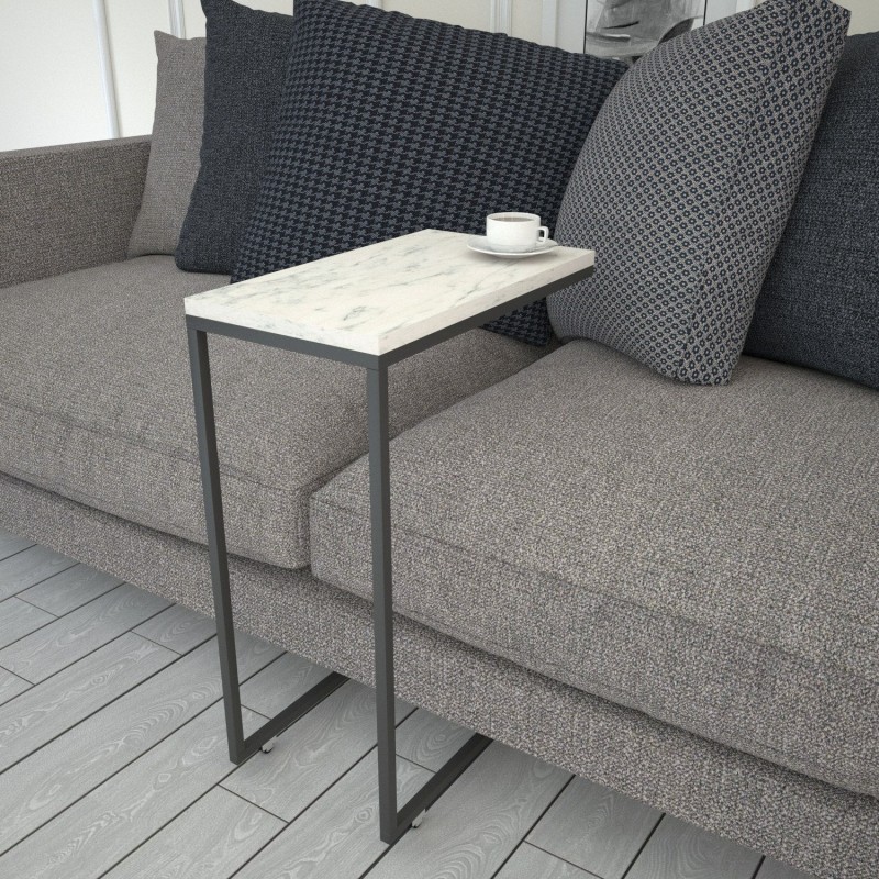 7104_0-800x800 Βοηθητικό τραπέζι Calais λευκό Marble 46x26x62cm ed7104 - Image 1