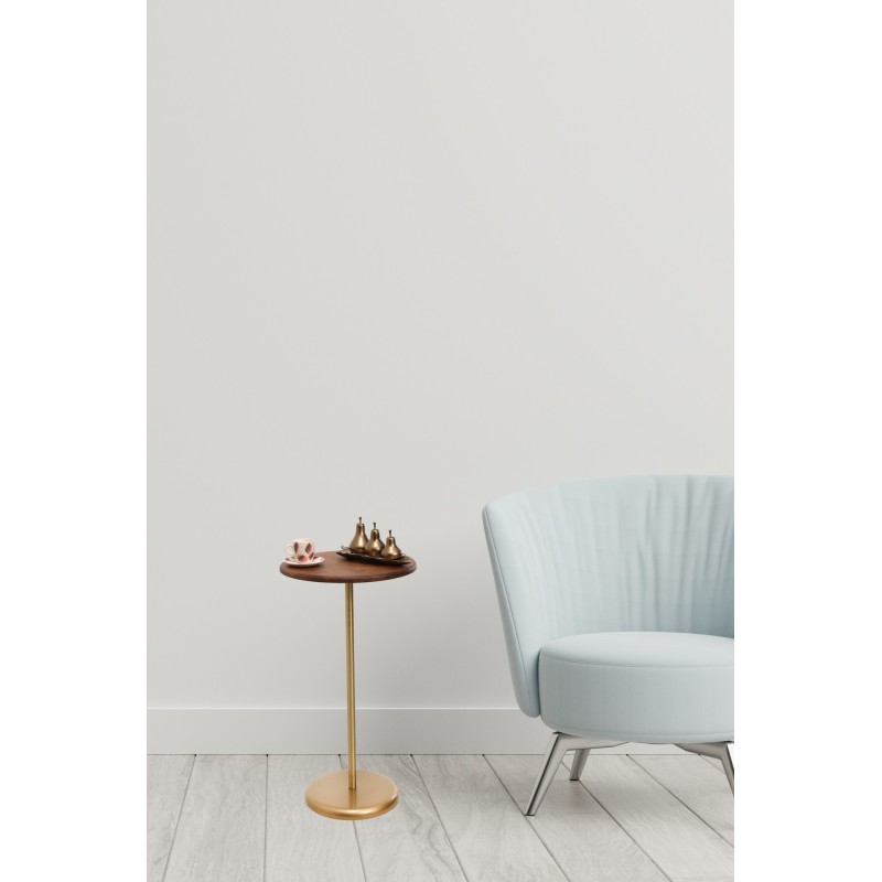 7114_0-800x800 Βοηθητικό τραπέζι Uno 40x75cm καρυδί χρυσό χρώμα ed7114 - Image 1