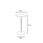 Βοηθητικό τραπέζι Uno 40x75cm καρυδί χρυσό χρώμα ed7114 - Image 2