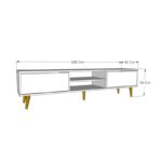 Έπιπλο τηλεόρασης Kraf 180x40x50cm μελαμίνη ed7123 - Image 2